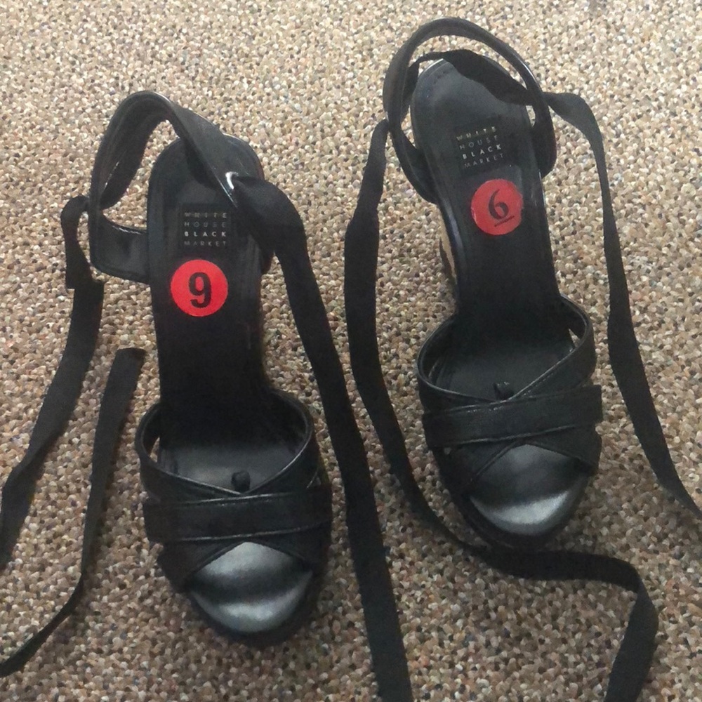 White House Black Market Platform Lace Up Shoes